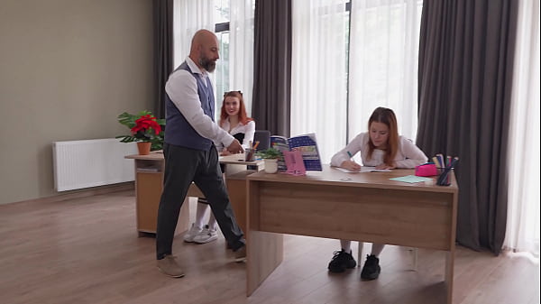 Professor got both our tight holes stretched wide 