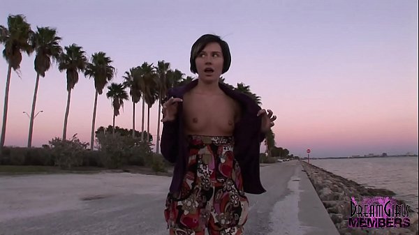 Risky Public Flashing With Wild Skinny Slut thumbnail