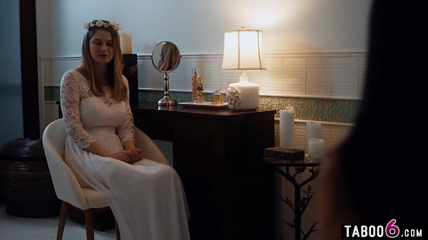 Play MP4 - Huge tits unhappy young bride Bunny Colby lesbian sex with teen Alex Coal