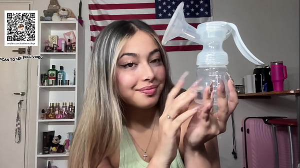 College girl does a breastfeeding tutorial?