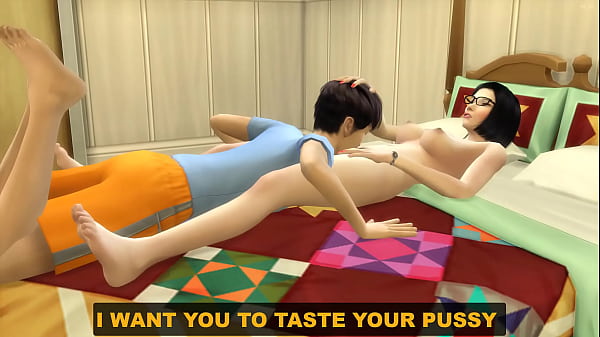 Play MP4 - Japanese step-son Finds His Step-Mom Naked In Bed After Masturbating And Being A Virgin He Was Curious To See What Her Pussy Looked Like And Offered Oral Sex To Her&comma; Then He Continued