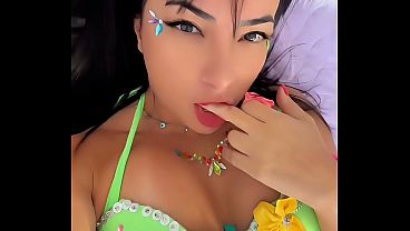 Sexy latina EMANUELLY RAQUEL JOI JERK OFF INSTRUCTIONS FOR BRAZILIAN CARNAVAL 