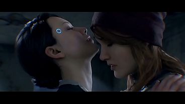 Videogame Cyborg Lesbian Kissing thumbnail