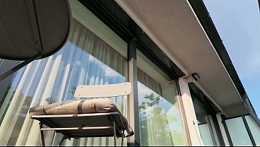 Nonton Sexy Long Legs Hot And Cute Girlfriend Has No Bra Flashes Her Panties And Takes Them Off On The Balcony For Neighbors thumbnail