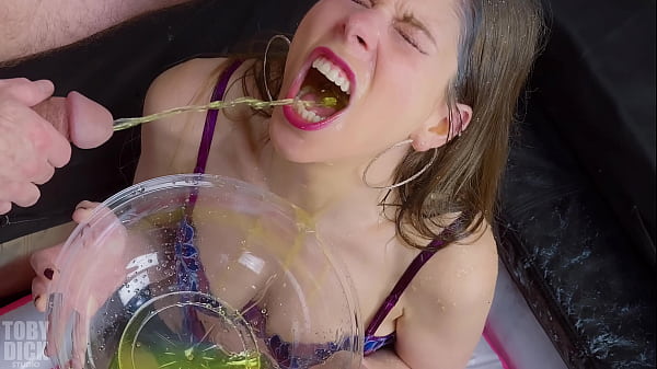 Piss Spew Face In The Bowl - Alice Maze In Extreme Piss Recycling - She Brings It Up And Drinks It Over And Over thumbnail