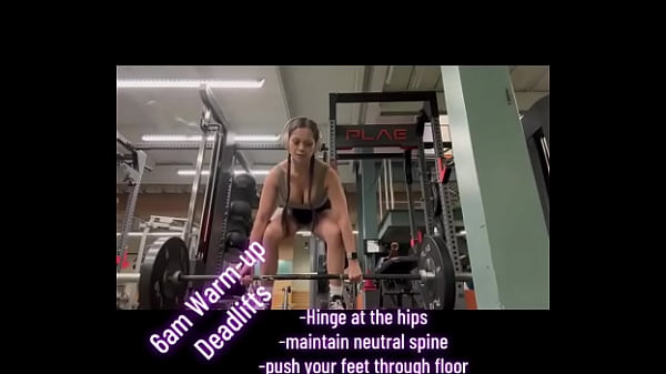 6am warm up deadlifts hinge at the hips maintain neutral spine push your feet through floor pull weight up keep bar 