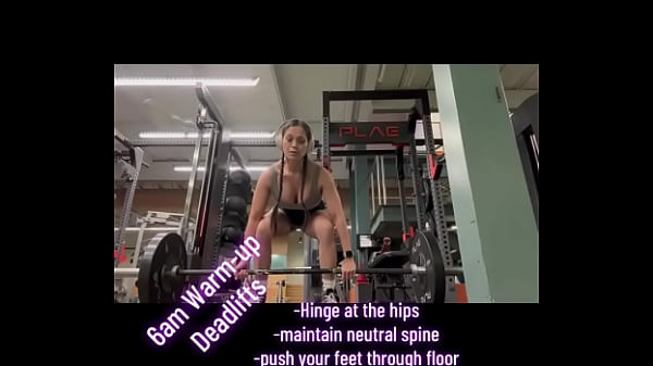6am warm up deadlifts hinge at the hips maintain neutral spine push your feet through floor pull weight up keep bar 