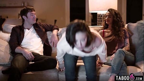 Play MP4 - Lesbian couple Casey Calvert and Arabelle Raphael in a lust triangle threesome with her ex boyfriend