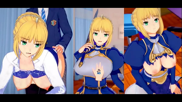 エロゲーコイカツ FGO_フェイト アルトリア ペンドラゴン_セイバー におっぱい揉みまくりH 3DCG巨乳アニメ動画 FGO フェイト_ヘンタイゲーム ふぇいとぐらんどおーだー