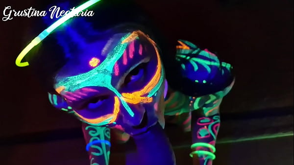 Fucked thewild slim girl_in the UV light