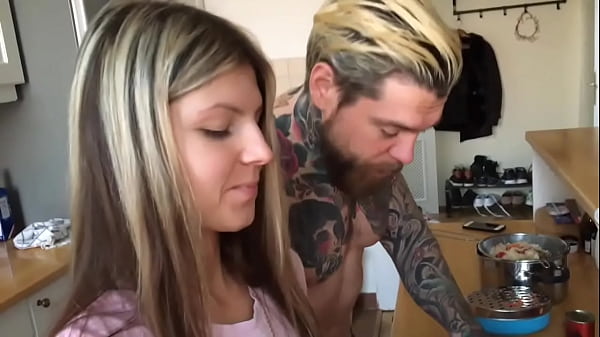 We cook dinner at home