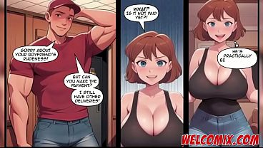 Big Tits Girlfriend Seduces Pizza Delivery Guy During Dinner Disaster!
