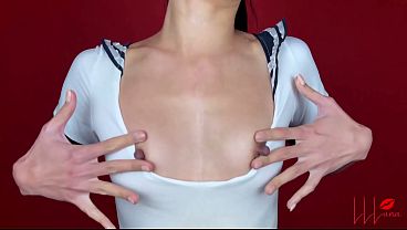 Small Tits Nipple Tease in Wet Swimwear &ndash_ Hot Asian gets wet for sexy Solo Nipple Play Show