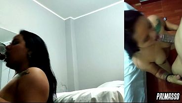 Otra vez Nena de 18 a&ntilde_os con boquita peque&ntilde_a se come toda la verga cada vez que pierde su apuesta.