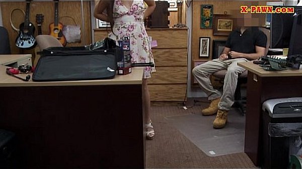 Brunette babe pounded by nasty pawn guy 