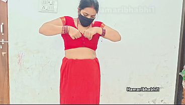 Sexy Indian Bhabhi Wears Saree After Changing Clothes Husband Fucks Her Ass Hard in Doggystyle