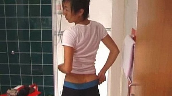 Cute Domo loves getting naked outdoors 