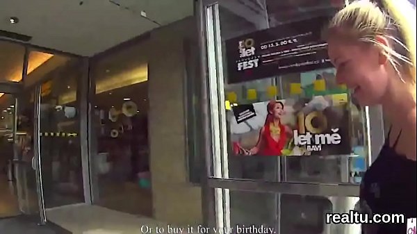 czech chick gets seduced in the shopping centre and nailed in pov 
