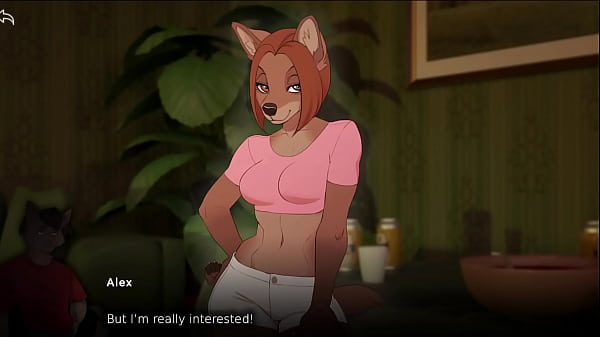 Furry Student Gets Guidance From Busty Young Teacher At Party 