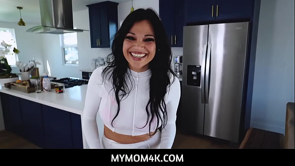 MyMom4K Big boobed latina MILFstepmother MonaAzar sets her stepson afire