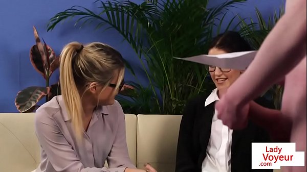 Play MP4 - Attractive CFNM babes humiliate wanking sub