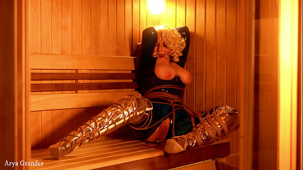 1 hour bondage in latex compilation videos - blonde_MILF Arya Grander