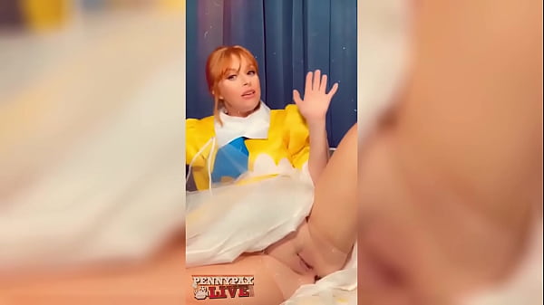 Hot solo cosplay peformance of teasing redhead penny pax 