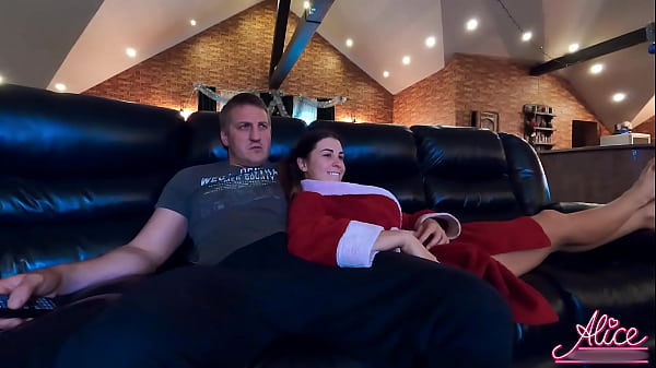 Cute teen blowjob my dick and rough sex oral creampie after watching tv