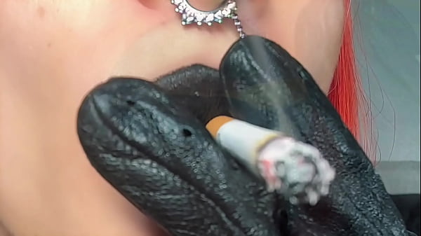 Play MP4 - Dirty Talking Sissy Whore Close up Smoking and Lips Fetish