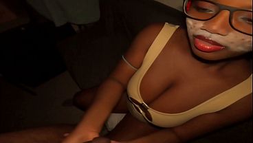 First Time Ever Nerdy Ebony With Her Easter Bunny Ears Slutting Out In Her Living Room Area Sucking On Sloppy Dick Big Booty Whore - Jhodez1 