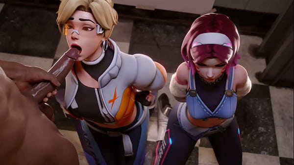 Tracer x Dva deepthroating2 big dicks