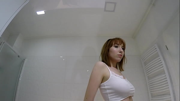 One of the Hottest Redhead College Girls every with aShort Modified_Miniskirt and NoPantiesNo Bra_in the Bathroom_shows Pussy and_Ass