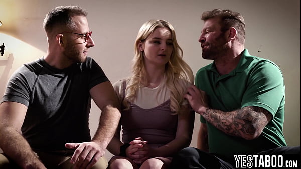 Play MP4 - Chubby teen neighbor double penetrated by big dick bisexual studs