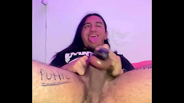 GOONING AND CUMMING WITH MY CHASTITY CAGE ON 