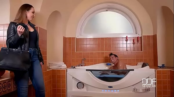 Can't leave without cum hot milf banged in bathroom