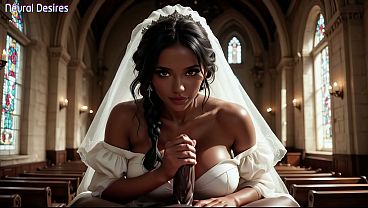 Ebony Bride Fucked In Church ~ Ai-generated thumbnail