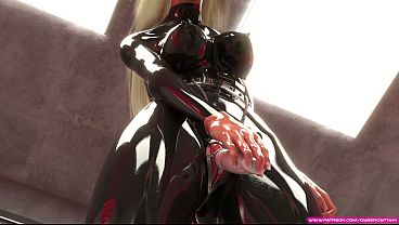 Blonde Slave in Latex Catsuit – Vibrator Trial