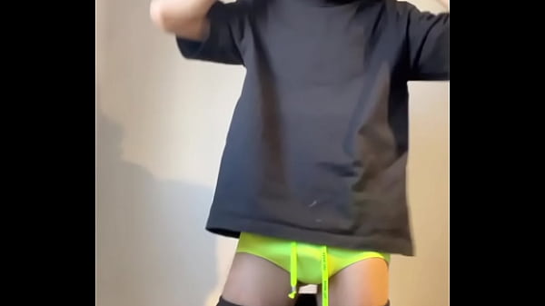 Hunky Guy In A Thong Takes His Clothes Off For His Girlfriend On Webcam thumbnail