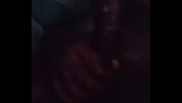 Black amateur playing with his big juicy curvy dick!!