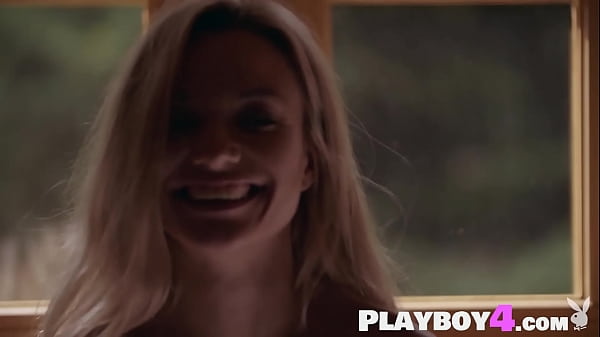 Blonde model Zhenya Belaya_posed in nice lingerie before passion striptease