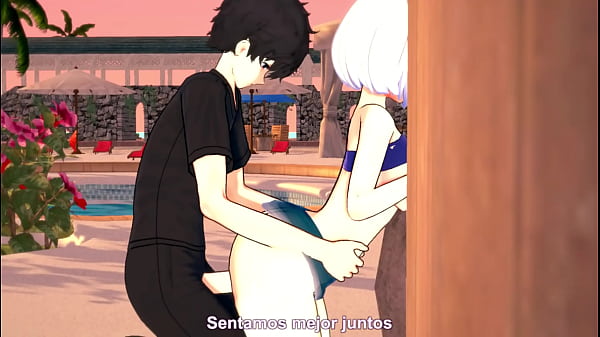 Cat girl gets_fucked_very rich on the_beach