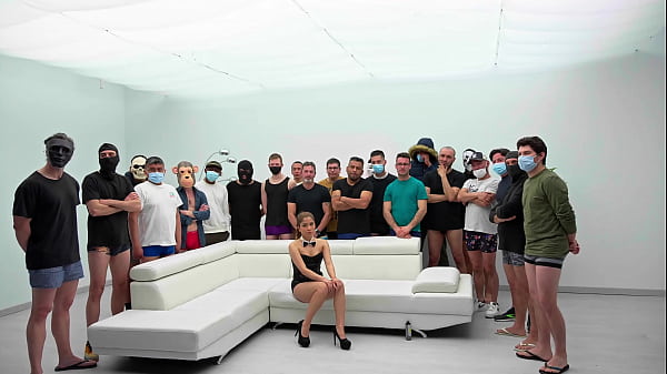 Bts (no cuts) from Marina Gold, 22 guys, Cum in Mouth, Bukkake, 5on1, BBC, Swallow 