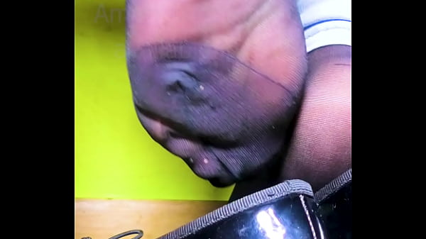 Girl shoeplay sweaty stinkynylons_feet plays with_her black lacquer ballerinas flats shoe_play