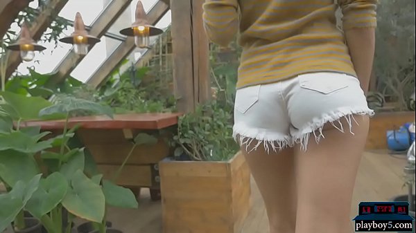 Play MP4 - Natural big tits brunette model strips completely naked