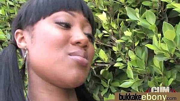 Ebony babe sucks group of white guys 21 