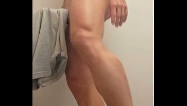 Horny In Fitting Room - Stroking Big Dick Until Huge Cumshot Almost Caught Risky thumbnail
