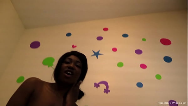 Cute black chick rides her boyfriends big white_dick