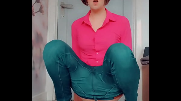 Innocent looking Annemieke riding dildo in front of cam 