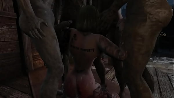 Fallout 4 gangbang with raiders 