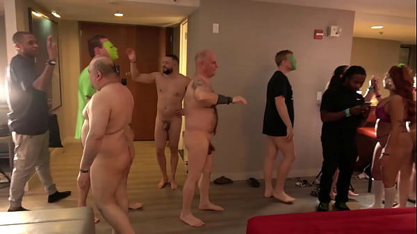 Two Gangbang Team Compete Side By Side For Most Cumshots thumbnail